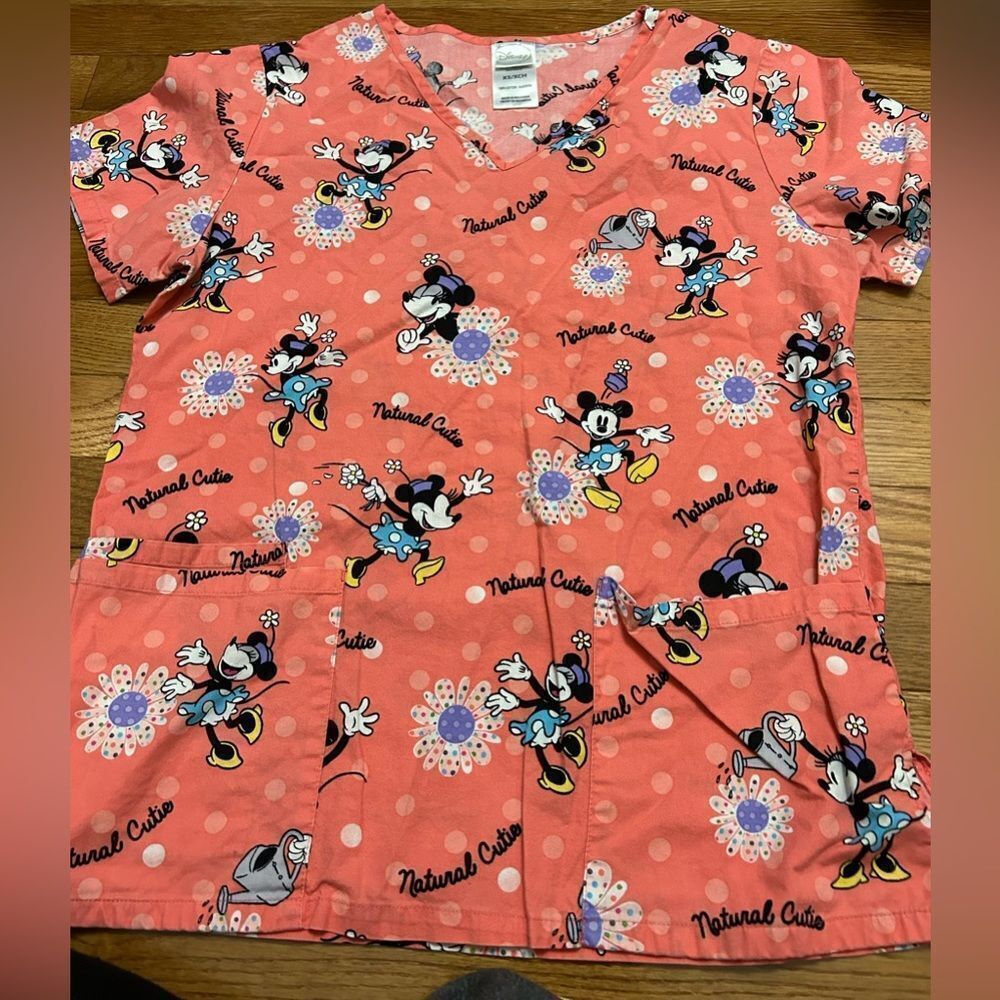 Minnie Mouse Scrub Top
